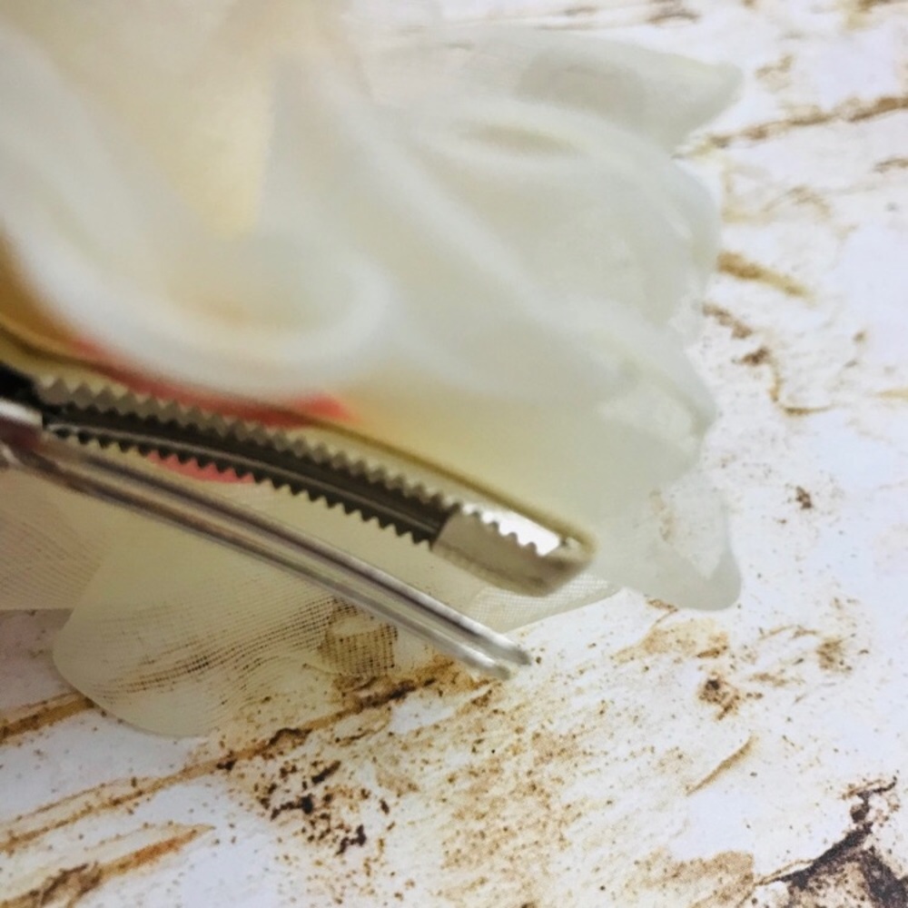 Princess crown hair clip ivory/rose gold - Picture 4 of 5